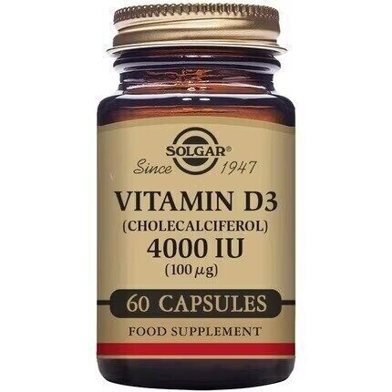 Solgar -  Vitamin D3 (Cholecalciferol) 4000 IU (100 mcg) 60 Vegetable Capsules